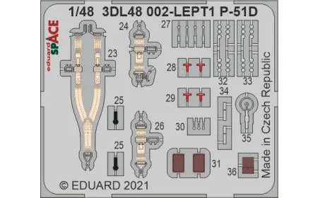 Eduard Space 3D Decals 1:48 - P-51D-5 SPACE (Zvezda)