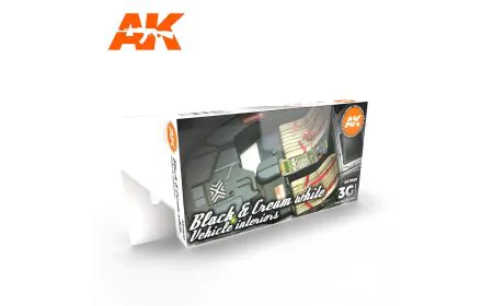 AK Interactive Set - BLACK INTERIOR AND CREAM WHITE