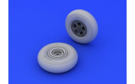 Eduard Brassin 1:48 - Spitfire Wheels 5 Spoke Smooth Tyre