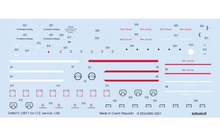 Eduard Decals 1:48 - Do 17 Stencils (ICM)