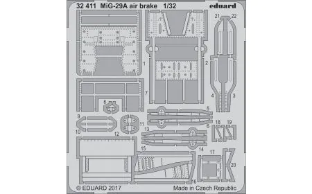 Eduard Photoetch 1:32 - MiG-29A Fuclrum Airbrake (Tru)