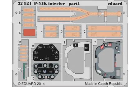 * Eduard P-etch 1:32 - P-51K Interior S.A. (Dragon)