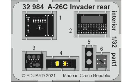 Eduard Photoetch 1:32 - A-26C Invader Rear Interior