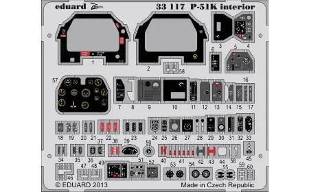 * Eduard P-etch (Zoom) 1:32 - P-51K Interior S.A. (Tamiya)