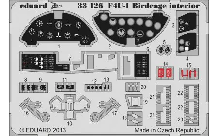 * Eduard P-etch (Zoom) 1:32 - F4U-1 Birdcage Interior (Tam)