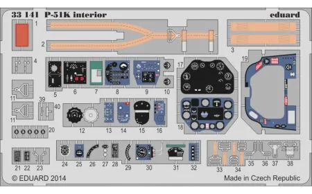 * Eduard P-etch (Zoom) 1:32 - P-51K Interior S.A. (Dragon)