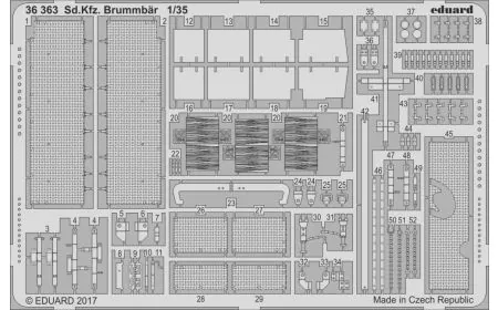 Eduard Photoetch 1:35 - Sd.Kfz.166 Brummb r (Tam)