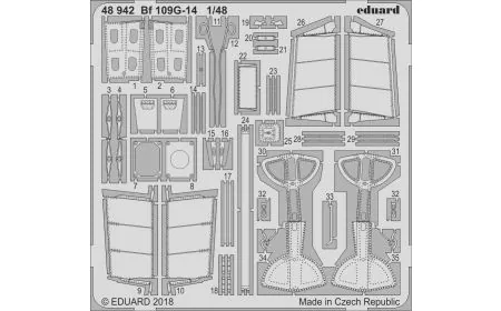 Eduard Photoetch 1:48 - Bf 109G-14 (Eduard)