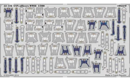 * Eduard Photoetch 1:200 - USN Officers WWII S.A.