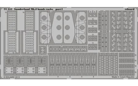 * Eduard Photoetch 1:72 - Sunderland Mk.I Bomb Racks