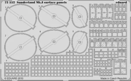 * Eduard Photoetch 1:72 - Sunderland MK.I Surface Panels