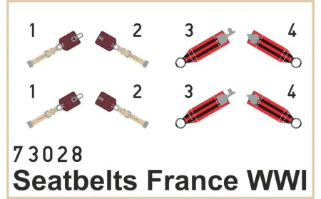 * Eduard Photoetch 1:72 - WWI Seatbelts France Superfabric