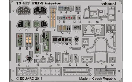 * Eduard P-etch 1:72 - F6F-3 Interior S.A. (Eduard)