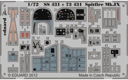 * Eduard Photoetch 1:72 - Spitfire Mk.IX (Italeri)