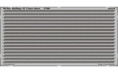 * Eduard Photoetch 1:700 - Railings 45' 3 Bars Short