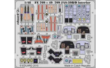 * Eduard P-etch (Zoom) 1:48 JAS-39B/D Interior S.A.