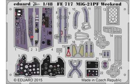 Eduard Photoetch (Zoom) 1:48 - MiG-21PF Weekend (Eduard)