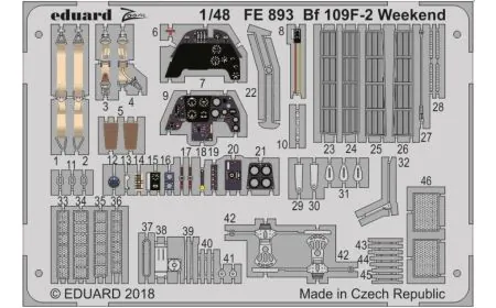 Eduard Photoetch (Zoom) 1:48 - Bf 109F-2 Weekend (Eduard)