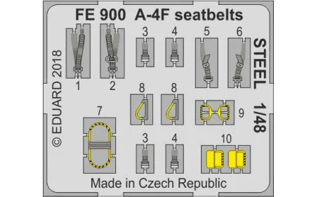 Eduard Photoetch (Zoom) 1:48 - A-4F Seatbelts (Hobbyboss)