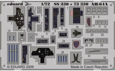 * Eduard P-etch (Zoom) 1:72 AH-64A S.A. (Hobbyboss)