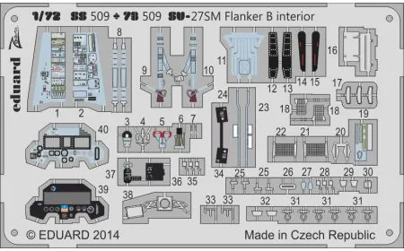 * Eduard P-etch (Zoom) 1:72 Su-7SM Flanker B Interior S.A