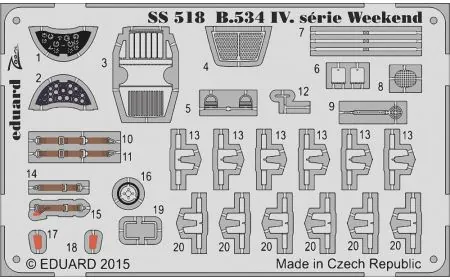 * Eduard P-etch (Zoom) 1:72 Avia B.534 IV Serie S.A (Edu)