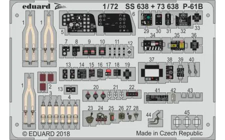 Eduard Photoetch (Zoom) 1:72 - P-61B Black Widow (Tru)