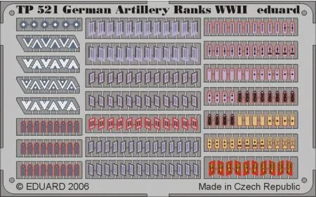 * Eduard P-etch (Zoom) 1:35 German Artillery Ranks WWII