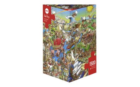 Heye Triangular 1500 Pc - History River (Damaged Box)