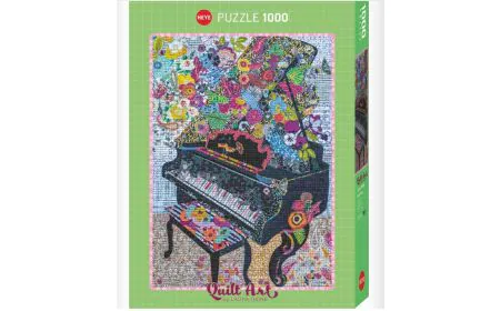 Heye Puzzles - 1000 Pc - Piano, Quilt Art