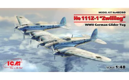 ICM 1:48 - He 111Z-1 Zwilling WWII Glider Tug (Damaged Box)