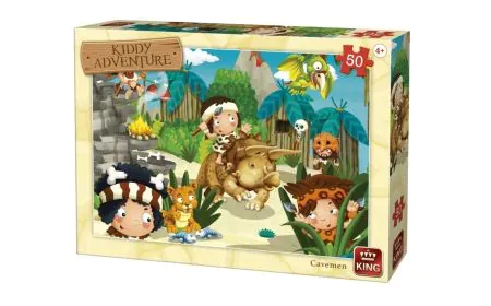 King Puzzle Kiddy Adventure 50 Pc - Cavemen