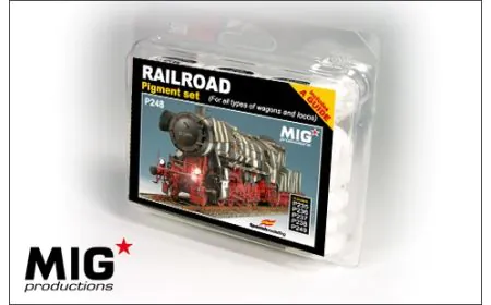 * Mig - Pigments - Railway Pig ment Set (Inc Fixer)