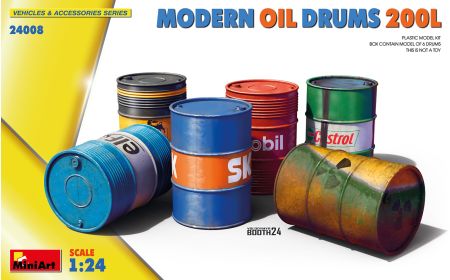 Miniart 1:24 - Modern Oil Drums 200L