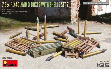 Miniart 1:35 - 7.5cm PaK40 Ammo Boxes w/ Shells Set 2