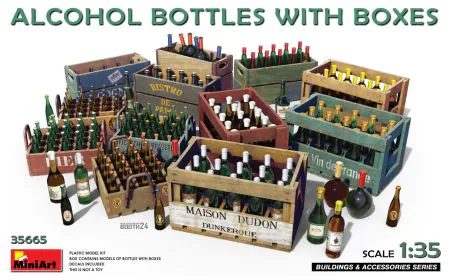 Miniart 1:35 - Alcohol Bottles w/ Boxes