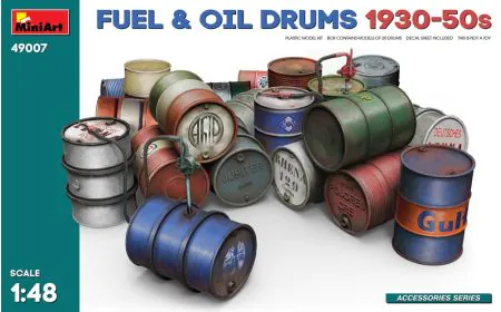 Miniart 1:48 - Fuel & Oil Drums 1930-50s