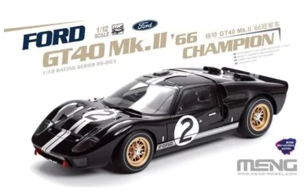 Meng Model 1:12 - Ford GT40 Mk II '66 Champ (Pre-Color)