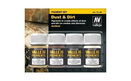 AV Vallejo Pigments Set - Dust & Dirt (Damaged Box)