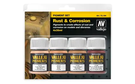 AV Vallejo Pigments Set - Rust & Corrosion(Damaged Box)