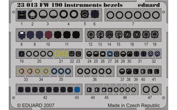 Eduard Photoetch 1:24 - Fw 190 Instruments Bezels