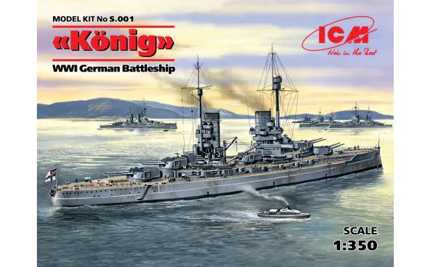 ICM 1:350 -  K nig , WWI German Battleship