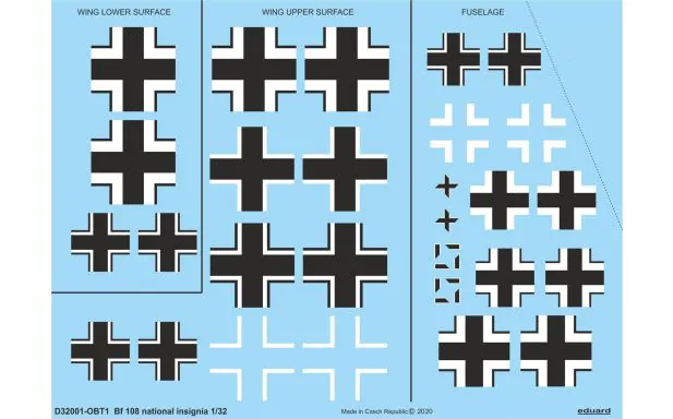 Eduard Decal 1:32 - Bf 108 national insignia