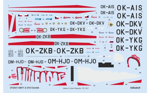 Eduard Decals 1:72 - Z-37A Cmelak (EDU)