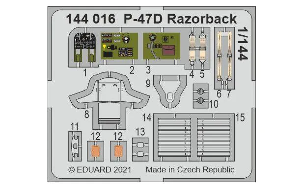 Eduard Photoetch 1:144 - P-47D Razorback (EDU)