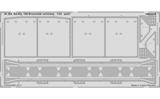 Eduard Photoetch 1:35 - Sd.Kfz.166 Brummb r Sch rzen