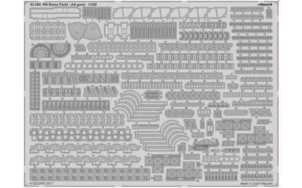 Eduard Photoetch 1:350 - RN Roma Pt.2 AA Guns (Tru)