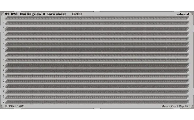 * Eduard Photoetch 1:700 - Railings 45' 3 Bars Short