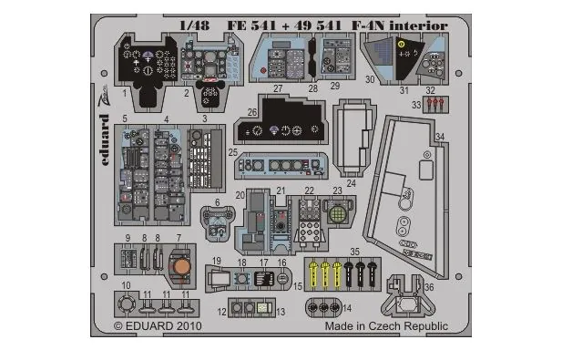 * Eduard P-etch (Zoom) 1:48 F-4N Phantom Interior S.A.