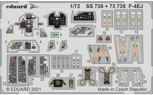 Eduard Photoetch (Zoom) 1:72 - F-4Ej (Fine Molds)